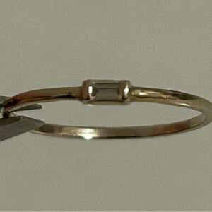 Catbird Baguette Ring, Natural Diamond and 14K White Gold